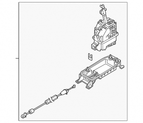 VW Jetta 25-26 automatic transmission shifter with cable