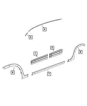 Left threshold Fiat 500L 14-
