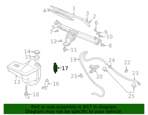 BMW X3 F25 11-17 Rear Window Washer Motor