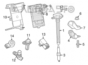 Chrysler 200 15-17 Engine Computer ECU Bracket