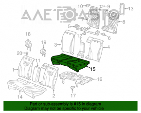 Rear seat 2nd row Dodge Dart 13-16 cloth black