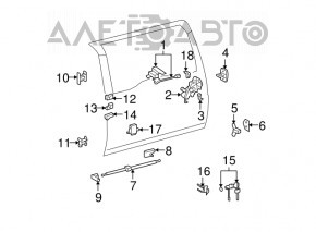 Upper tailgate hinge for Lexus GX470 03-09