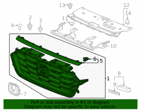 Honda CRV 23-25 grille assembly with chrome molding