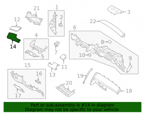 Left front panel trim for Hyundai Tucson 2022-2026, gray
