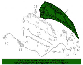 Naked hood Ford Focus mk3 11-18 prerest