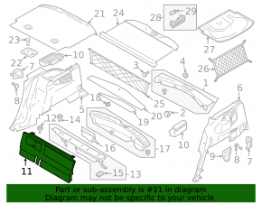 Ford C-max MK2 13-18 Energi Battery Cover, Black