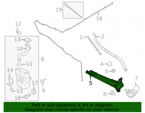 Lincoln MKC 15-19 Windscreen Wiper Linkage with Motor