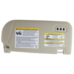 Left visor Lincoln MKC 15 - beige, with control, with backlight, without hook, for dry cleaning