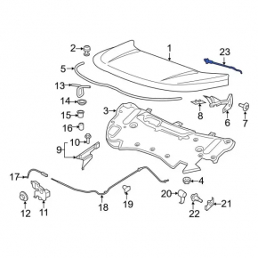 Ford Edge 15-24 Windshield Washer Nozzle Without Heating