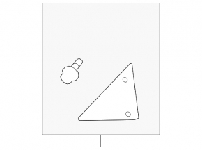 Mazda 6 13-21 front right door triangle near mirror