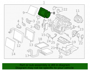 Bare heater housing Ford Escape MK3 17-19 rest