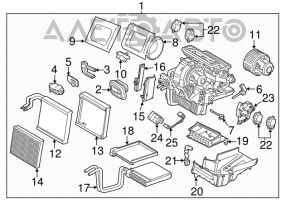 Bare heater housing Ford Escape MK3 17-19 rest