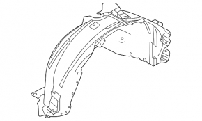Front left fender liner for Ford Bronco Sport 2011-2015 1.5T