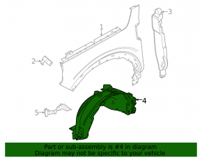 Front left fender liner for Ford Bronco Sport 2011-2015 1.5T