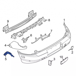 Rear bumper mount right on the wing Ford Bronco Sport 21-25