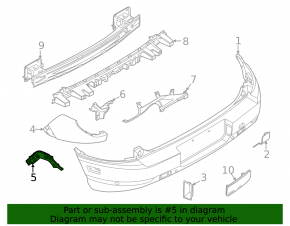 Rear bumper mount right on the wing Ford Bronco Sport 21-25