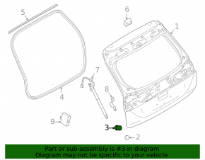 Mitsubishi Outlander 22-25 lower left tailgate bumper