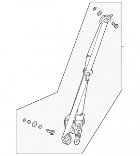 Honda Civic XI FE/FL 22-26 4D Black Passenger Seat Belt
