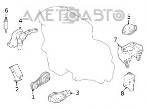 Engine mount left upper Nissan Sentra 20-24