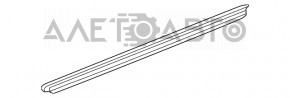 Door glass seal rear left Mercedes GLA 15-20 internal