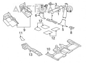 Floor covering front left Dodge Durango 11-15 ser