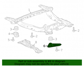 Front subframe burdock rear right Chevrolet Malibu 16-23