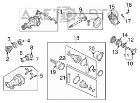 Nissan 350z rear left axle drive