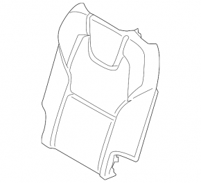 Volvo XC90 16-22 3rd row seat upholstery, upper left, black leather