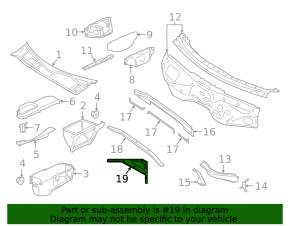 Front strut brace Audi Q7 16- triangle