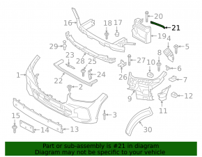 Additional radiator bracket spacer left BMW X7 G07 19-