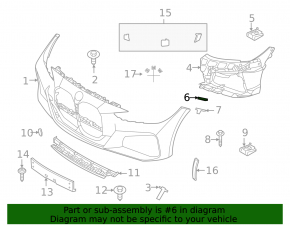 Front bumper mount, left upper fender, BMW 4 Series G22 G26 21-25 (without M4). Bumper cover & trim, without M type, bumper cover & trim.
