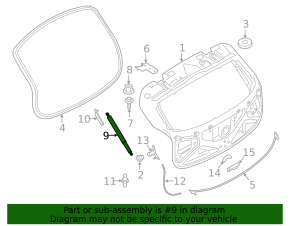 Electric shock absorber for left BMW X2 F39 18-23 trunk lid