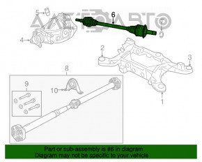 Drive axle rear left Dodge Challenger 15-17 3.6 torn boot