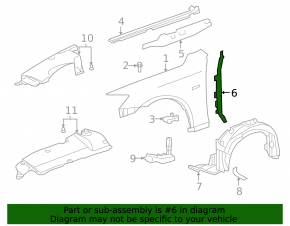 Right door-wing seal for Lexus IS250 IS300 IS350 06-13