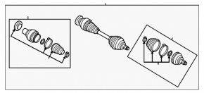Front left half shaft drive VW Taos 22-25