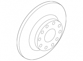 Brake disc rear right VW Jetta 19-
