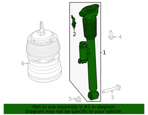 Rear right shock absorber for Land Rover Range Rover Sport 23-25
