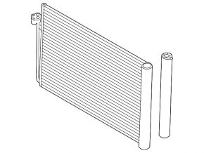 Air conditioning radiator condenser BMW 5 F10 11-16 3.0