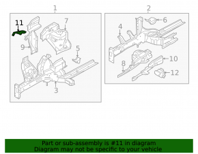 Front right fender bracket Kia Soul 14-19