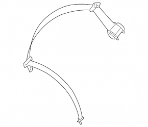 Seat belt, 3rd row, left, Subaru B9 Tribeca, gray