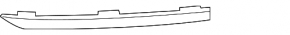 Front bumper molding lower right Honda Insight 19-22 structure