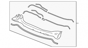 Plastic wiper grille for Honda Clarity 18-21 USA, broken mount, broken