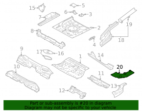 Rear left underbody protection Nissan Sentra 20-24