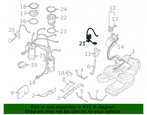 Fuel level sensor left Audi Q7 4L 10-15