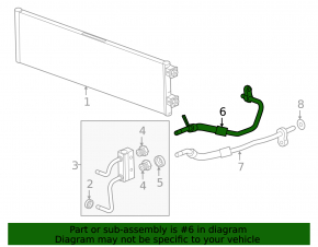Pipe of the oil cooling system of the automatic transmission Chevrolet Volt 16- feed