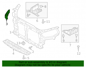 Right TV cover for Hyundai Azera 12-17