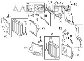 Intercooler left Porsche Cayenne 958 11-17 4.8 Turbo