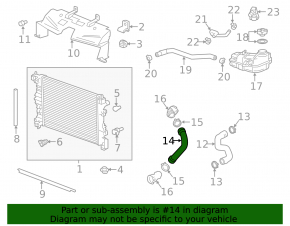 Cooling pipe lower Buick Encore 13-19