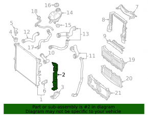 Right radiator mounting frame for Mercedes W213 E 17-23 2.0T, 3.0T plastic