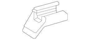 The rear right seat runner plug, front left Mercedes X167 GLS 450 20-22, black, is broken